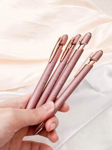 1/5/10/20 Stück individualisierter Text/Logo, personalisierter luxuriöser Soft-Touch rosé-goldener Premium-Gummistift, Aluminum-Schaft Rollerstift, perfektes Geschenk für Brautjungfern, Frauen, Studenten, Lehrer, Familie & Freunde