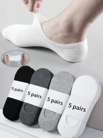 5/10/15/20 Pairs Unisex Invisible Paper Boat Liner Socks, Summer No-Show Casual Sports Thin Boat Socks (No Cardboard)