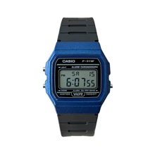 Casio Reloj electrónico CASIO para hombre/mujer - Correa impermeable, calendario, alarma y cronómetro, reloj electrónico cuadrado pequeño retro para estudiantes, material de goma, deportivo y de moda, adecuado para uso diario, F-91WM-2A