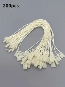 200pcs Polyester Clothes Hang Tag Strings, Durable Suspender Label Cords With Lock Clasps, Suitable For Garment Tags (Assorted Colors)