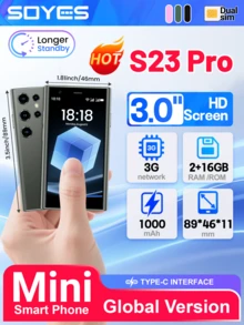 SOYES S23 Pro Mini 小型智能手机 2GB RAM 16GB ROM Android8.1 双卡待机 1000mAh 小电池容量 3G 网络紧凑型小型手机 - 綠色 - 查看 2