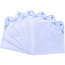 Local Delivery- Ladies Embroidery Cotton White Handkerchiefs Lace Wedding Hankies - Zwwa-6pcs - 查看 1