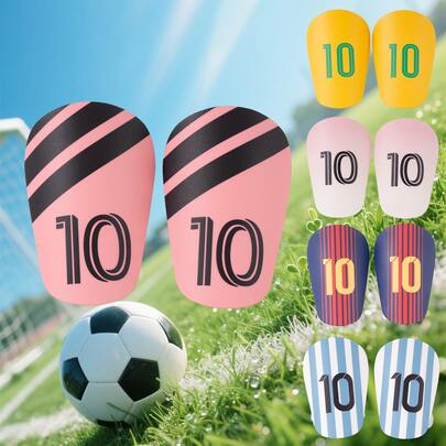 1双迷你足球护腿板和1双运动袜 - 专业足球防护装备，适用于体育赛事、户外活动和健身