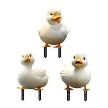 3 niedliche Enten Outdoor Garten Dekorationen. Hergestellt aus 2D flachem (15 cm * 5,91 Zoll) Acryl, geeignet für Außenrasen Dekoration, Innenhof Gebäude Dekoration und Schwimmbeckenkante Dekoration. Dies ist das beste Geschenk für Familie, Freunde und Kinder