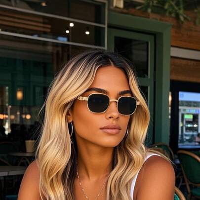 1 Pair Women's Modern Minimalist Geometric Decor Full Frame Fashion Fashion Glasses, Suitable For Daily Life, Music Festivals, Tropical Beach Vacations, Outings, Fashion Accessories, Collegiate Style, Suitable For Back To School Season, Rectangular