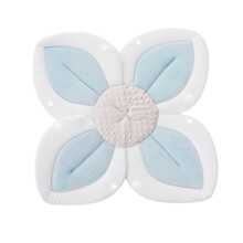 INS Nordic Home 1 pièce Tapis de bain en forme de fleur à 4 pétales avec feuille à bouton-pression, convient aux nouveau-nés de 0 à 6 mois et plus, tapis de bain pour bébé lavable en machine