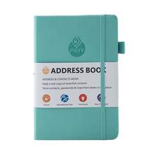 Libreta de direcciones con pestañas alfabéticas, libreta de direcciones de tapa dura con letra grande para registrar contactos, pequeña libreta de direcciones para almacenar toda tu información importante en un solo lugar 5.2 X 7.8", útiles escolares, regreso a la escuela - Multicolor - Ver 7