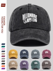1pc Adjustable Casual Truck Cap With Amusing Artistic Print, Breathable & Comfortable, Featuring "BILLIONAIRE BOYS CLUB" White Logo, Classic Retro Black Papa Hat, Unisex Street Hip-Hop Hat, Fashionable Vacation Sun Hat, Ideal Gift For Outdoor, Vacation, Sports, Beach, Father's Day, Mother's Day, Independence Day, Birthday, Holiday For Family And Friends
