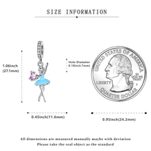 Neue beliebte Silber Ballerina Mädchen, Raketen Charm Kombination Anhänger Serie, geeignet für handgemachte Armbänder, Halsketten, einfache und modische Charms, Schmuckherstellung, Geburtstags-Geschenk für Frauen