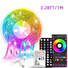 NBBUFF 3.28ft-100ft Led Strip Lights For Room Decor, Change Color In Sync With Music,With 44key Remote And App Control,With Timing Setting,USB Powered For Bedroom,Living Room,Ceiling,Game Rooms,Kitchen,Party Decor,Holiday Gifts