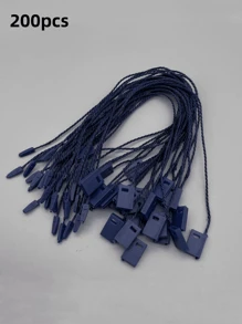 200pcs Polyester Clothes Hang Tag Strings, Durable Suspender Label Cords With Lock Clasps, Suitable For Garment Tags (Assorted Colors)