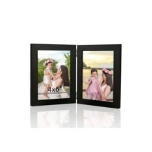2pcs/3pcs/4pcs Elegant Minimalist Hinged Picture Frames, Black/White Frame, Displays 4x6", 5x7" Photos, Suitable For Family Group Photos, Travel Memories, Ideal For Valentine's Day, Graduation, Christmas And Other Important Festivals (Photo Paper Included Randomly)