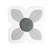 INS Nordic Home 1 pièce Tapis de bain en forme de fleur à 4 pétales avec feuille à bouton-pression, convient aux nouveau-nés de 0 à 6 mois et plus, tapis de bain pour bébé lavable en machine