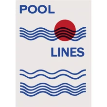 1 pieza Pintura abstracta geométrica minimalista estilo nórdico en color azul Klein para decoración de sala de estar en lienzo, con opción de marco