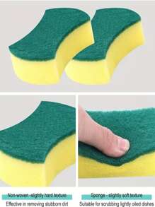 8/16/32Pcs Kitchen Cleaning Sponge Pad Dishware Anti-Scratch Scrubbing Sponge For Kitchen Bathroom And Home Cleaning