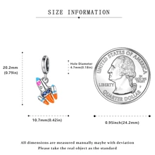 Neue beliebte Silber Ballerina Mädchen, Raketen Charm Kombination Anhänger Serie, geeignet für handgemachte Armbänder, Halsketten, einfache und modische Charms, Schmuckherstellung, Geburtstags-Geschenk für Frauen