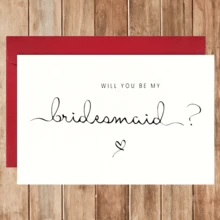 1pc "Will You Be My Bridesmaid?" Card, Bridesmaid Wedding Card, Elegant Card To Give To Best Friend - Multicolor - View 11