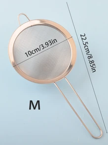 3pcs/Set Stainless Steel Colander Ladle Strainer With Different Sizes For Filtering Flour / Oil At Home Kitchen