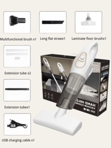 1 pieza, Batería de gran capacidad, Aspiradora potente, Tiempo de funcionamiento de 15 minutos, Aspiradora, Adecuada para uso doméstico, Aspiradora inalámbrica recargable, Adecuada para pisos de madera dura, alfombras, pelo de mascotas