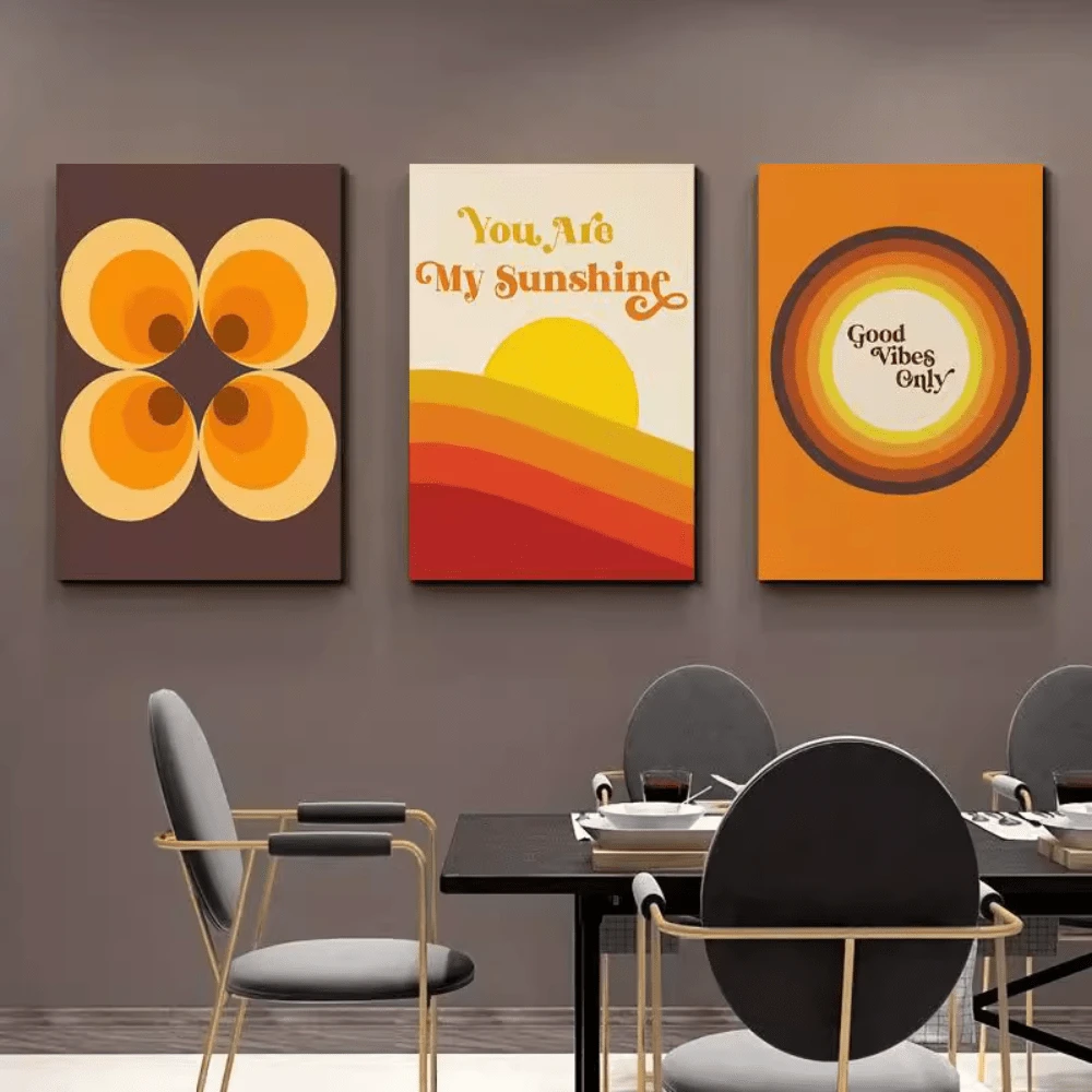 1PC Modern Simple Dining Room Living Room Premium Canvas Painting Bedroom Sofa Background Wall Decoration Painting Optional Frame - Multicolor - View 1