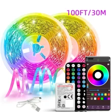 NBBUFF 3.28ft-100ft Led Strip Lights For Room Decor, Change Color In Sync With Music,With 44key Remote And App Control,With Timing Setting,USB Powered For Bedroom,Living Room,Ceiling,Game Rooms,Kitchen,Party Decor,Holiday Gifts
