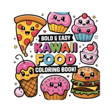 GDTME 1 Livre de coloriage mignon de nourriture, convient aux enfants et aux adultes, 24 pages, couverture souple, activité familiale relaxante et amusante, illustrations adorables de desserts et de restauration rapide, idéal pour l'interaction parent-enfant et la coloration immersive, style artisanal mignon de fille, mariage - voiture de dessin animé - Voir 2