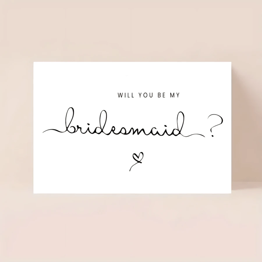 1pc "Will You Be My Bridesmaid?" Card, Bridesmaid Wedding Card, Elegant Card To Give To Best Friend - Multicolor - View 1