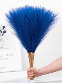 40 Stück künstliches Pampasgras Schilfrohr, 55 cm (21,6 Zoll) lang. Aus Polyesterstoff gefertigt, ist es von weicher Textur und schnell hergestellt. Es verblasst nicht, ist stoßfest und kann nach dem Verbiegen seine ursprüngliche Form wieder annehmen, Herbstdekoration