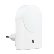 Veilleuse LED pour enfants avec capteur intelligent, capteur crépusculaire à aube, lune/étoile 0,5W, veilleuse douce blanc chaud à enficher pour couloir, chambre, chambre d'enfant, cuisine, escalier