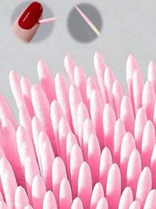 300 Stücke doppelköpfige Holz Make-up & Reinigungsstäbchen mit Doppelspitze für Wimpernverlängerungskleber-Entfernung & präzise Schönheitsanwendungen, zartrosa