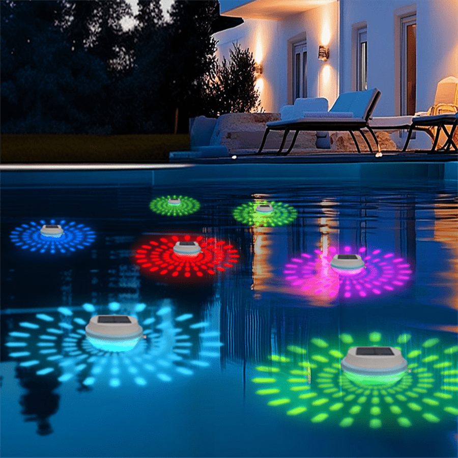 1 pièce Lumière flottante solaire pour piscine, lumière LED multicolore RGB à changement de couleur, étanche, peut flotter, décoration pour mariage et fête, pour utilisation extérieure dans un étang de jardin