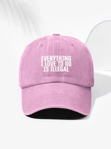 1 Stück Unisex EVERYTHING Buchstaben Muster Retro Baseballkappe, atmungsaktiv, geeignet für Outdoor Sport, Wandern, Alltagskleidung, verstellbar, modisch, vielseitig, Geschenk für Feiertag