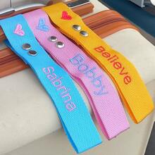 定制刺绣行李牌背包挂饰，个性化旅行箱牌，爱心图案