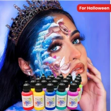 Local Delivery- 20-Color Face & Body Paint Set For Adults - Safe,  Water-Based Creams, Ideal For Halloween, Cosplay & SFX - 0.7fl.Oz Each, Includes 3 Brushes, Cream For Face - 20色/套 - 查看 3