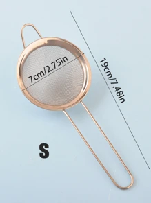 3pcs/Set Stainless Steel Colander Ladle Strainer With Different Sizes For Filtering Flour / Oil At Home Kitchen