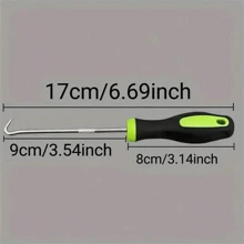 10/1pc Heavy Duty Metal U-Shaped Seal Puller For Garden, Lawn Cracks And Paving Joints - Green And Black Handle Lawn Loosening Tool, Window Screen Retainer Replacement Hook, Gasket Removal Pliers, Perfect For Weeding And Soil Clearing, Paving Joint Cleaner | U-Shape Design | Metal Structure