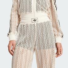 Adidas Originals Summer Glow Firebird Track Pants – Crochet Lightweight, Wide‑Leg, 3‑Stripe – Women's SS25 (KC0760) - 神奇白 - 查看 5