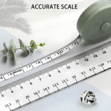Measuring Tape For Body Measurements, Fabric Measuring Tape, 60 Inch Easy To Read Imperial/Metric Size Measuring Tape, Measuring Tape For Sewing, Tailoring, Medical Craft Fabrics, Mini Measuring Tape With Retractable Button - White - View 4