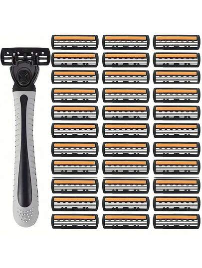 3 Lame Rasoio Manuale, Rasoio per Barba da Uomo, Lame di Ricambio per Rasoio