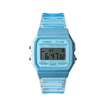 Casio CASIO Elektronisch horloge voor heren/dames - Waterdichte band, kalender, alarm en stopwatch, Retro elektronisch klein vierkant studentenhorloge, rubbermateriaal, sportief en modieus, geschikt voor dagelijks gebruik, F-91WS-2