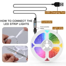 HBOWMDJIA RGB LED Strip Light, With 44key Remote Control, Can Adjust Color And Brightness, Very Easy To Install, Smart APP Controlled LED Lights For Home Interior Decoration, Festival Atmosphere Light, Party Atmosphere Light, Fun Light Wall Decor Halloween Decor Gift