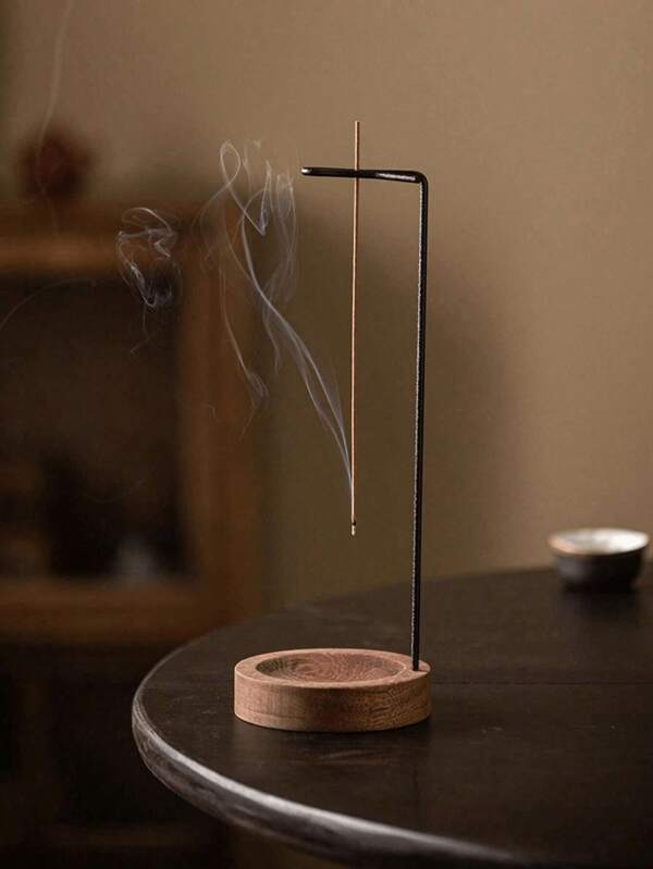 1pc Hanging Incense Burner With Base, Aromatherapy Stick Incense Burner, Zen Indoor Home Wooden Ornaments (No Incense) Modern Creative Aromatherapy Burner, Suitable For Family Prayer, Home Decoration, Office Decoration, Can Be Used As Holiday Gifts, Back-To-School Gifts, Souvenirs Or Living Room Accessories, Girlfriend Gifts, Birthday And Graduation Gifts.