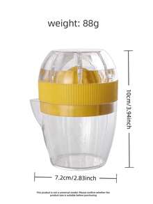 1 Set Manual Lemon Juicer, Kitchen Tools Plastic Orange And Grapefruit Squeezer Juicer Convenient Juice Glass - Multicolor - View 3