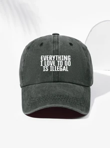 1 Stück Unisex EVERYTHING Buchstaben Muster Retro Baseballkappe, atmungsaktiv, geeignet für Outdoor Sport, Wandern, Alltagskleidung, verstellbar, modisch, vielseitig, Geschenk für Feiertag