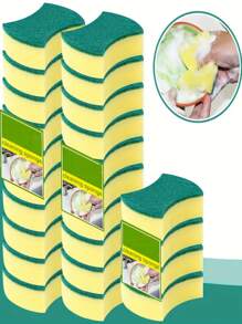 8/16/32Pcs Kitchen Cleaning Sponge Pad Dishware Anti-Scratch Scrubbing Sponge For Kitchen Bathroom And Home Cleaning
