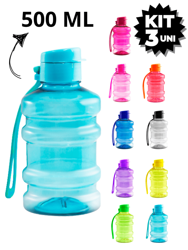 KIT 3 GARRAFA MINI GALÃO 350ml