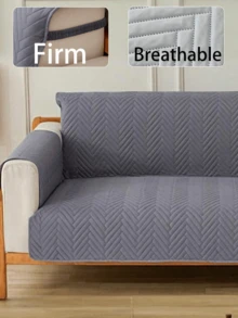 1 件宠物友好型沙发套 - 可水洗，弹性贴合，适用于 1/2/3 座沙发，客厅、卧室或办公室装饰的家具保护套，经典灰色图案设计，客厅沙发套