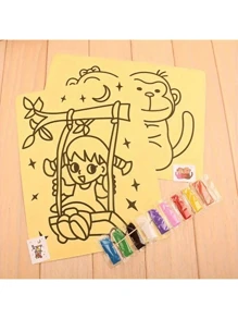 10 pezzi di pittura con sabbia di piccole dimensioni, 10 pezzi di media dimensione, 10 pezzi di grandi dimensioni - regali creativi per studenti, regali perfetti per studenti. Stili casuali, artigianato fai-da-te, regali creativi