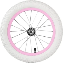 Local Delivery- 12 14 16 18 20 24 Inch Bike Front Wheels, Replacement Rubber Bike Tire And Inner Tube Wear-Resistant Cruiser Bicycle Wheels, Black & White & Beige