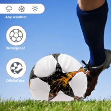 1 pieza Balón de fútbol con diseño de pentagrama Nº 2, adecuado para entrenamiento y entretenimiento al aire libre, patios, parques y playas, balón de fútbol resistente para regalar